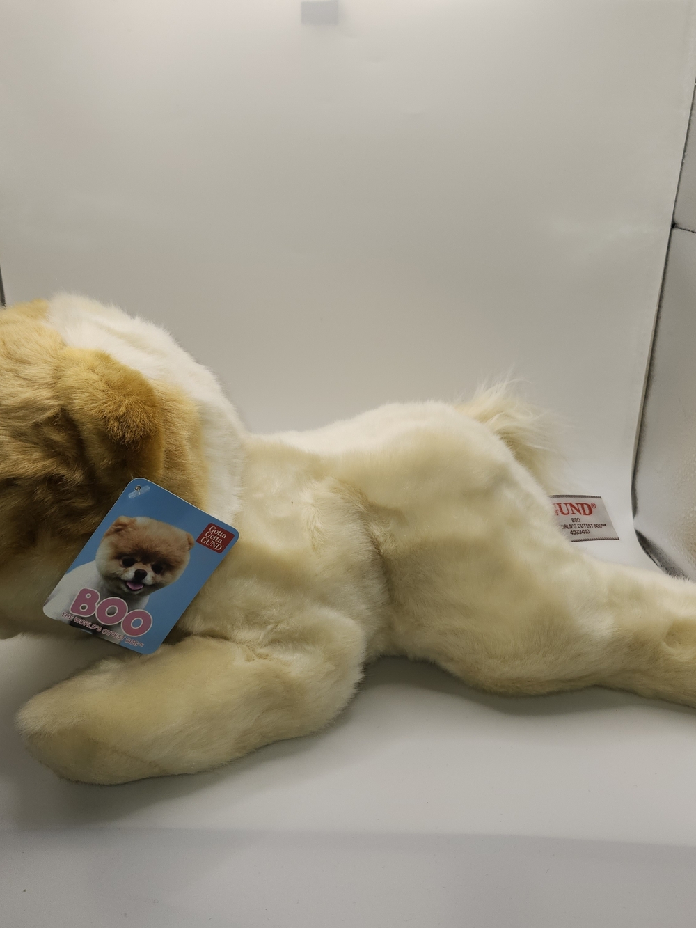 GUND Boo The Worlds Cutest Dog Pomeranian Plush 14" Laying Down NWT 4033410